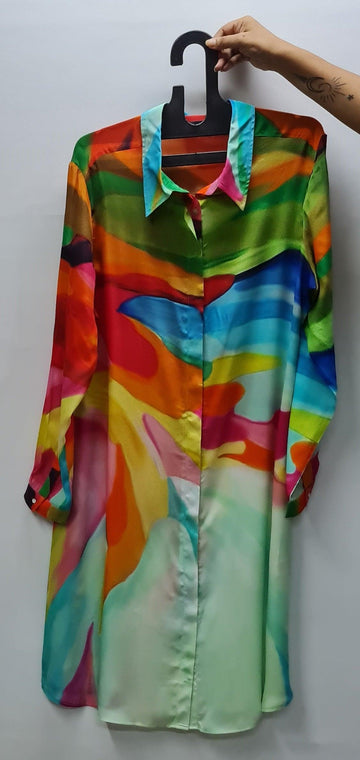 Abstract Painting Long Shirt