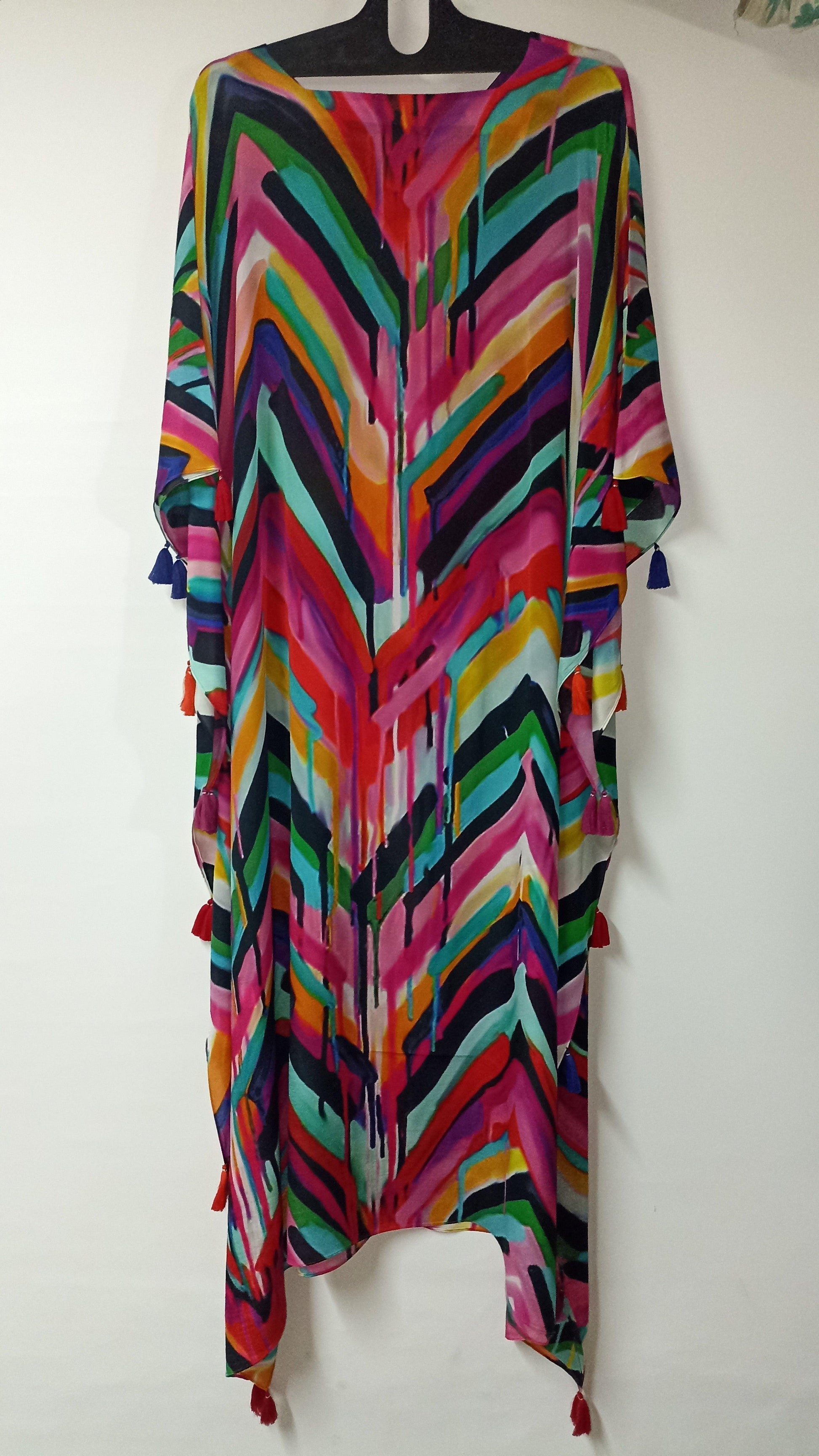 Colorful Trilogy Long Kaftan - CHANGE!