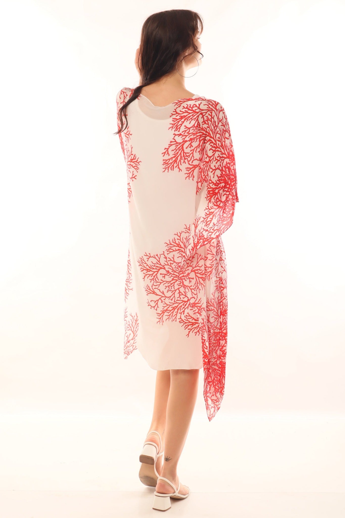 Sea Tree Red  & White Kaftan - CHANGE!