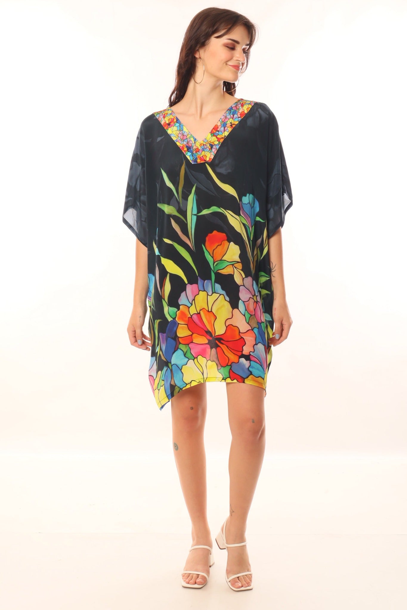 Floral Burst Kaftan Top - CHANGE!