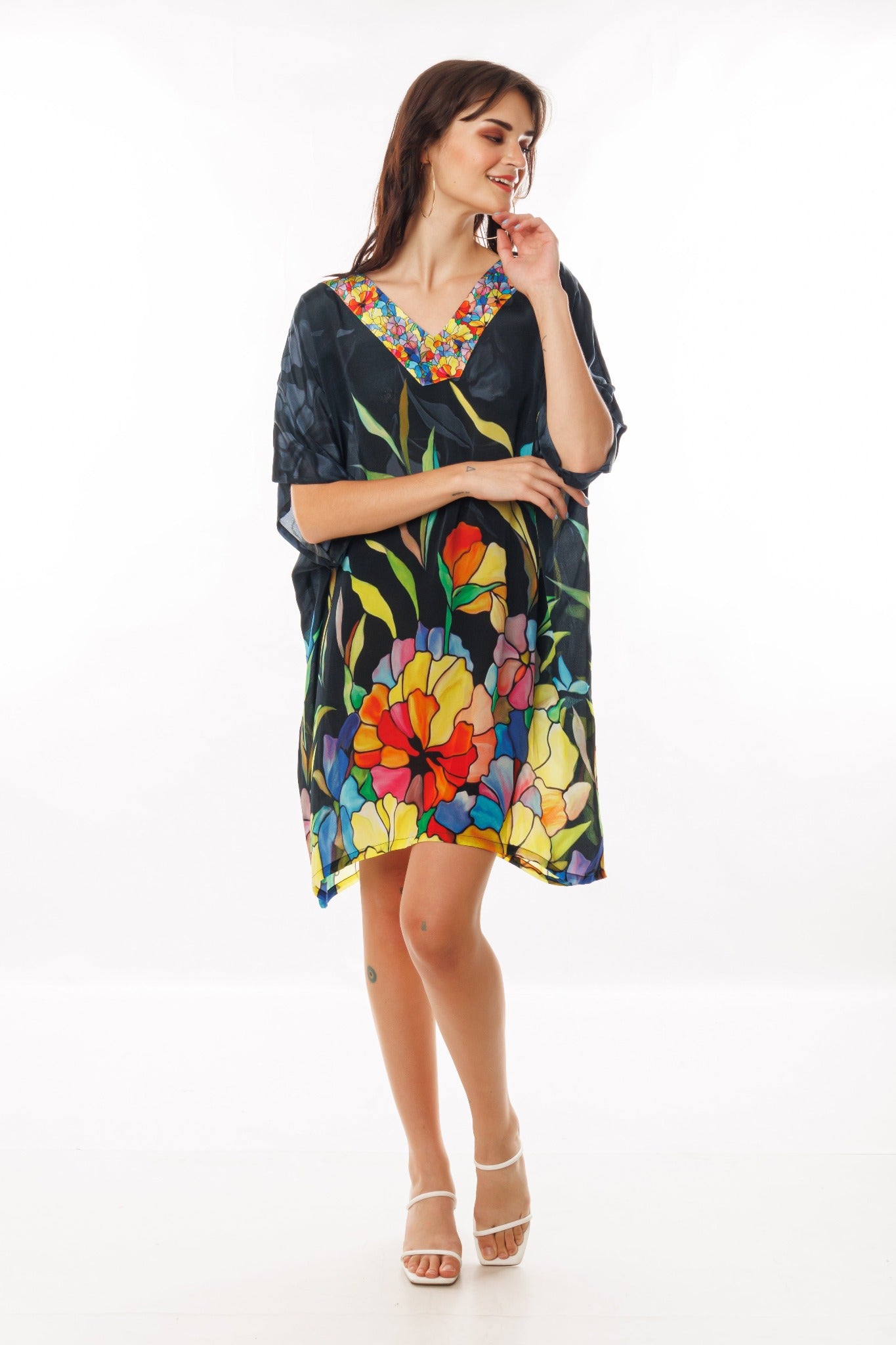 Floral Burst Kaftan Top - CHANGE!