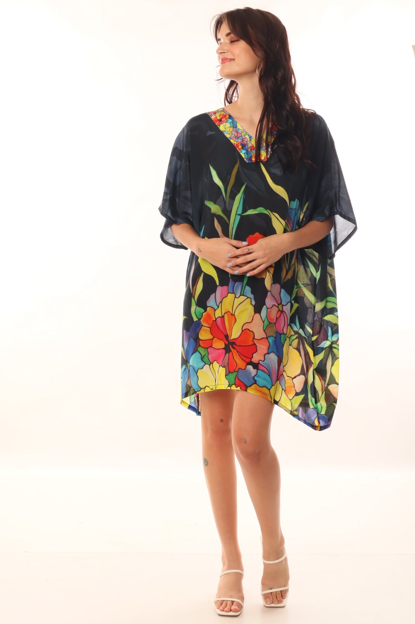 Floral Burst Kaftan Top - CHANGE!